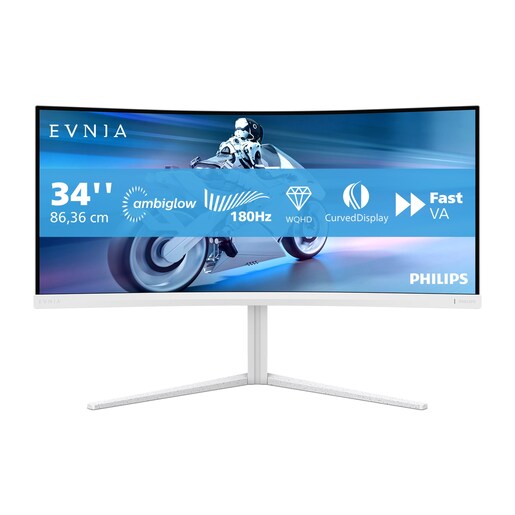 Philips monitor 34M2C5501A 34", WQHD, 2xHDMI, 2xDP, 180Hz, zvučnici, zakrivljeni