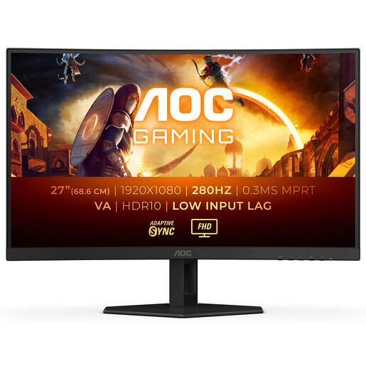 AOC monitor C27G4ZXE, 27", DP, 2xHDMI, 280Hz, 1ms, zakrivljeni