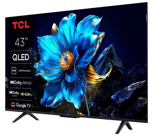 TCL 43" QLED TV 43P7K, 4K UHD, Google Smart TV, Dolby Vision IQ & Dolby Atmos, HDR10+