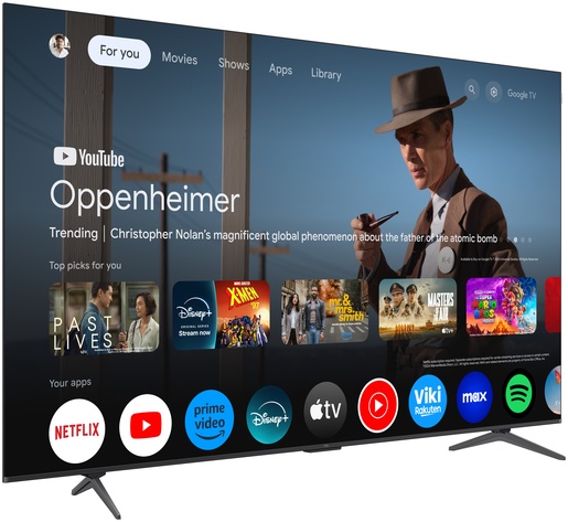TCL 85" QLED TV 85P8K, 4K UHD, Google Smart TV, Dolby Vision IQ & Dolby Atmos, HDR10+