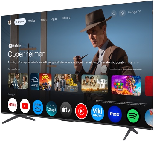 TCL 75" QLED TV 75P8K, 4K UHD, Google Smart TV, Dolby Vision IQ & Dolby Atmos, HDR10+