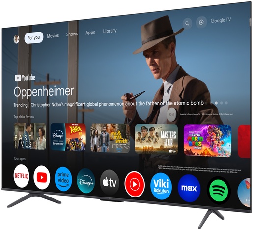 TCL 65" QLED TV 65P8K, 4K UHD, Google Smart TV, Dolby Vision IQ & Dolby Atmos, HDR10+