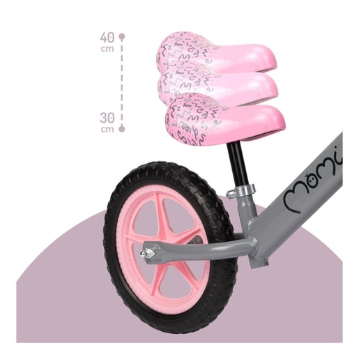 MoMi FLEET balans bicikl, sivi