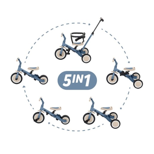 PETITE&MARS Tricikl Turbo 5 u 1, Ocean Blue