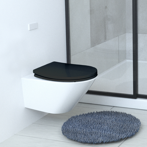 BEMIS Hudson mat crna WC daska - 4444QMLT147