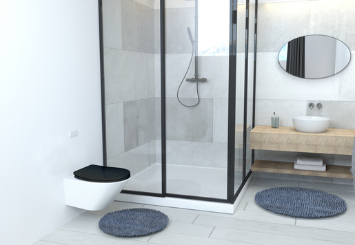 BEMIS Hudson mat crna WC daska - 4444QMLT147