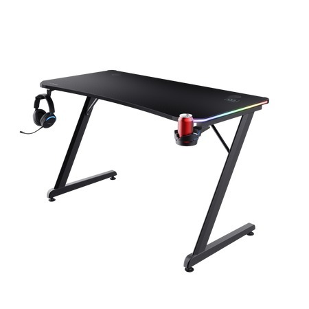 Trust GXT709 LUMINUS RGB , gaming desk , crni