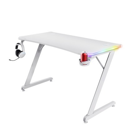 Trust GXT709W LUMINUS RGB , gaming desk , bijeli