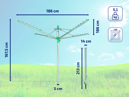 Leifheit Linomatic 400 Easy vanjsko rotirajuće sušilo za rublje
