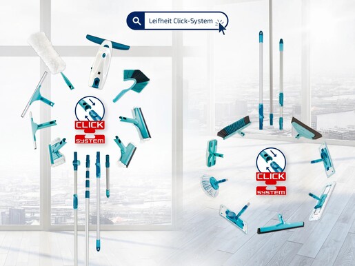 Leifheit metalna teleskopska drška za sve Click proizvode, 80 - 135 cm