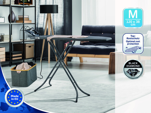 Leifheit Classic basic M crna daska za glačanje, 120 x 38 cm