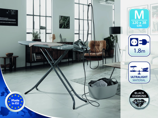 Leifheit Air Board M Black Plus NF daska za glačanje, 120 x 38 cm