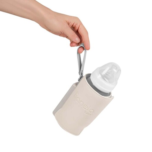 Lionelo Thermup Go Plus električni prijenosni grijač bočica - TERMOSICA s baterijom, Beige Sand