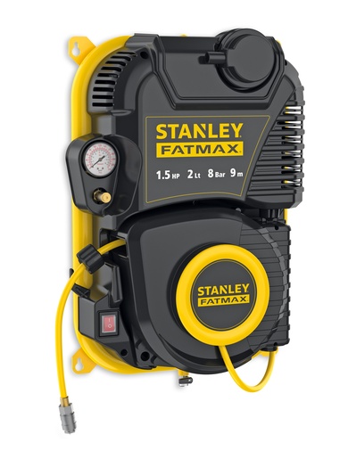 STANLEY zidni kompresor za zrak 2l, 230V, 8bar, 9m visokotlačno crijevo FMXCMD152WE