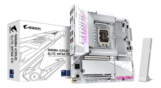 Matična ploča Gigabyte B860M AORUS ELITE WIFI6E ICE, Intel B860, LGA1851, mATX