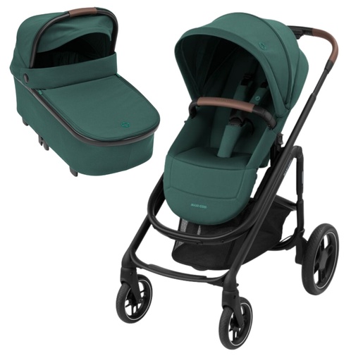 Maxi-Cosi kolica 2u1 Plaza Plus + košara, Essential Green