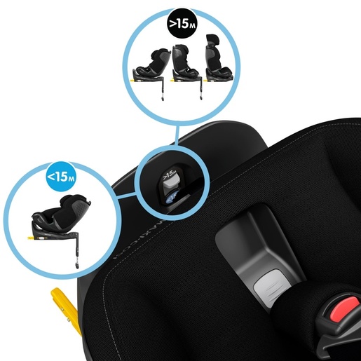 Maxi-Cosi autosjedalica Emerald 360 Pro, Grupa 0+, 1, 2, 3 (0-36 kg) (40-150 cm) - Authentic Black