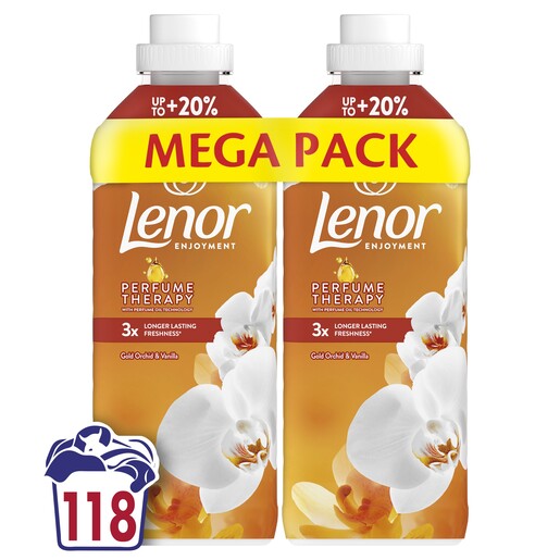Lenor Gold Orchid & Vanilla omekšivač, 118 pranja, 2x1239ml