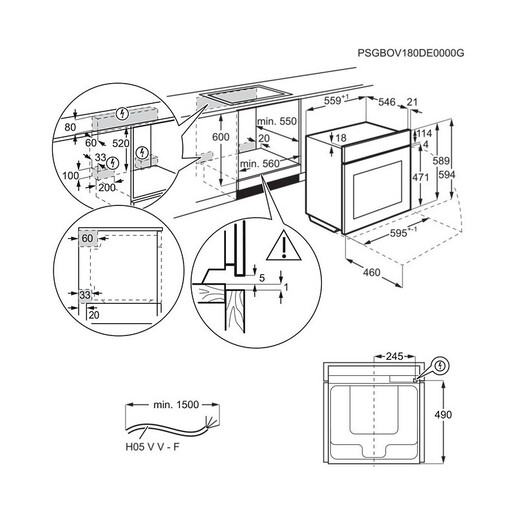 Electrolux pećnica EOE9P3XT, automatski programi, pirolitičko čišćenje, sonda za hranu