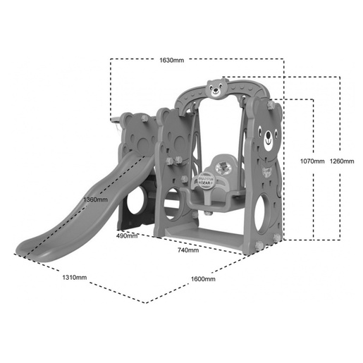 Joko igralište za bebe 3u1 tobogan s ljuljačkom