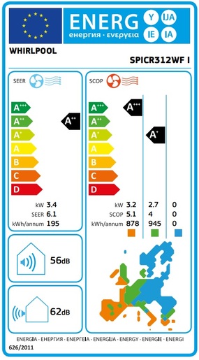 Whirlpool klima uređaj SPICR312WF