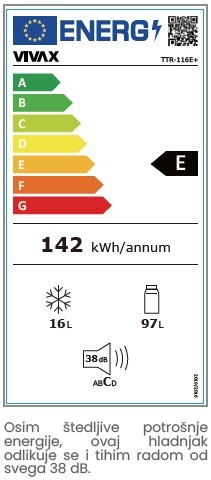 VIVAX HOME hladnjak TTR-116E+