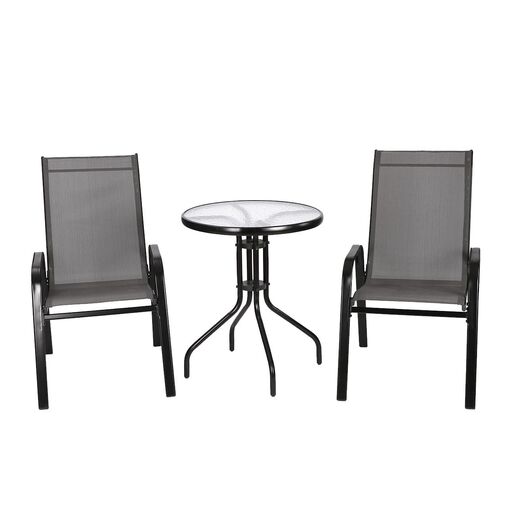 Vrtni set 3-djelni, sivi