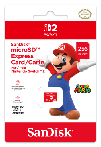 Nintendo Switch 2 Micro SD Card SanDisk – Mario Logo
