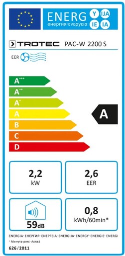 Trotec klima uređaj bez vanjske jedinice PAC-W 2200 S 2,2 kW
