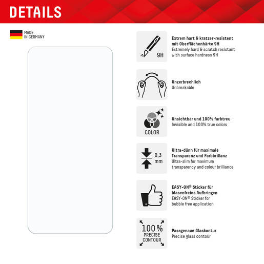 Zaštitno staklo DISPLEX Smart Glass 2D za Xiaomi Redmi Note 14