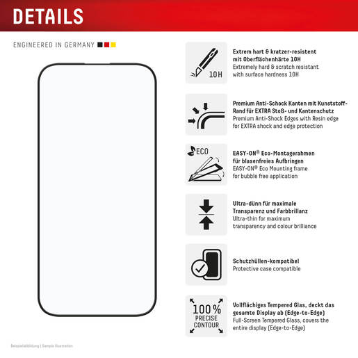 Zaštitno staklo DISPLEX Premium Glass Full Cover za iPhone 16