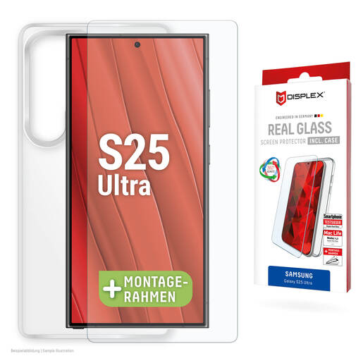 Zaštitno staklo DISPLEX Real Glass 2D za Samsung Galaxy S25 Ultra + prozirna maskica