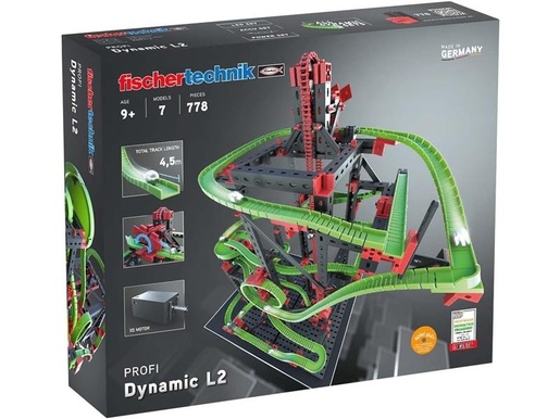 Fischertechnik slagalica STEM, 778 dijelova, 8+, staza za kuglice Dynamic L2