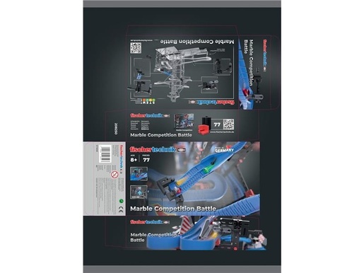 Fischertechnik slagalica STEM, 77 dijelova, 8+, Utrka Kuglica - dodatak : dvoboj