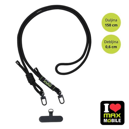 MaxMobile vezica za mobitel 6mm, crna