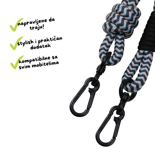 MaxMobile vezica za mobitel 8mm, 2u1, Hand Made, sivo/roza