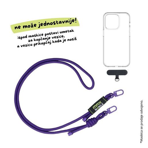 MaxMobile vezica za mobitel 6mm, ljubičasta