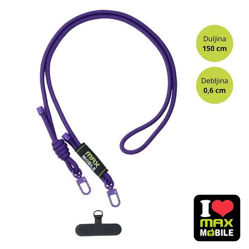 MaxMobile vezica za mobitel 6mm, ljubičasta