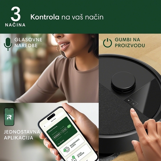 iRobot robotski usisavač Roomba Plus 405 Combo + Baza AutoWash, crni