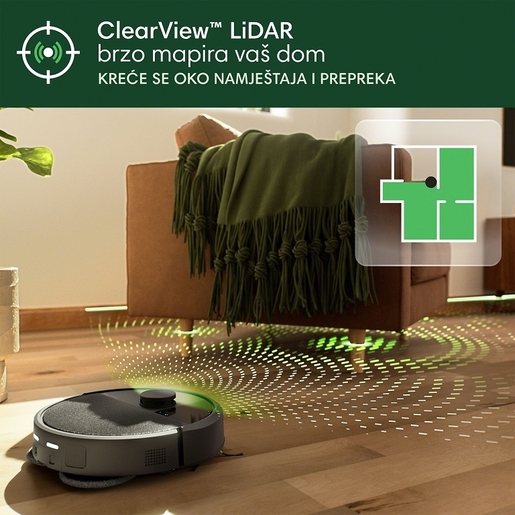 iRobot robotski usisavač Roomba Plus 405 Combo + Baza AutoWash, crni