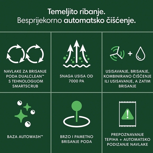 iRobot robotski usisavač Roomba Plus 405 Combo + Baza AutoWash, crni