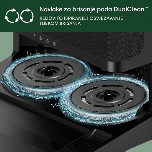 iRobot robotski usisavač Roomba Plus 405 Combo + Baza AutoWash, crni