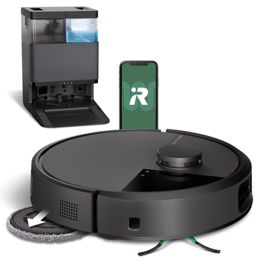 iRobot robotski usisavač Roomba Plus 505 Combo + Baza AutoWash, crni