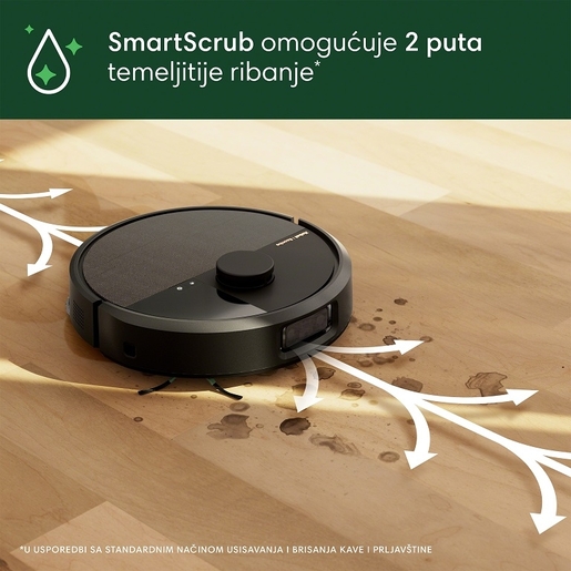 iRobot robotski usisavač Roomba Plus 505 Combo + Baza AutoWash, crni
