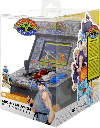 My Arcade Micro Player 7.5" Street Fighter II Champion Edition Collectible Retro (Premium Edition)