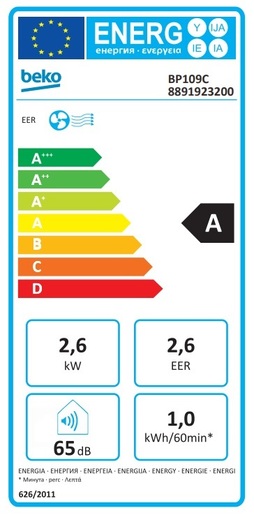 Beko prijenosna klima BP1095C 2,6 KW