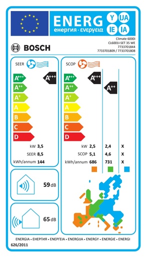 Bosch klima uređaj Climate CL6001i-Set 35 WE