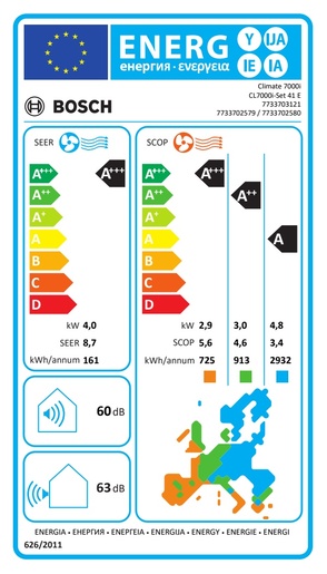 Bosch klima uređaj Climate CL7000i-Set 41 E