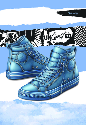 Bilježnica Premium sneakers, A4 linije, 42 lista, meki uvez