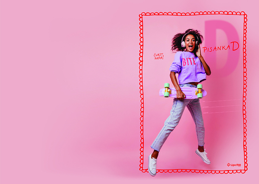 Pisanka D LIPA MILL, B5 linije, 48 listova, meki uvez